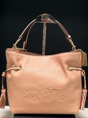 COACH Andy Horse & Carriage Pebble Leather 2Way Crossbody/Satchel